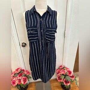 Abercrombie & Fitch Blue Dress With White Stripes